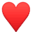Bright red heart icon on white background