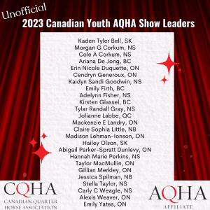 Canadian Youth Horse Show Winners