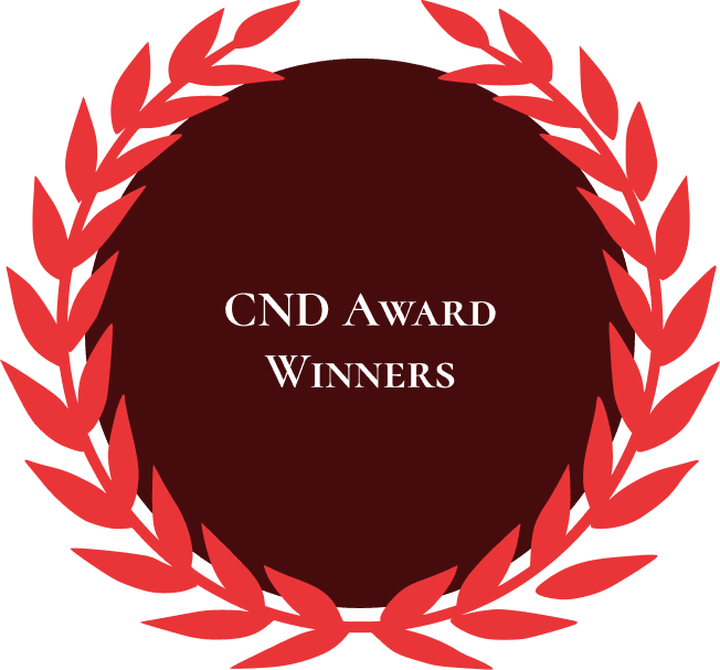 Red laurel award design