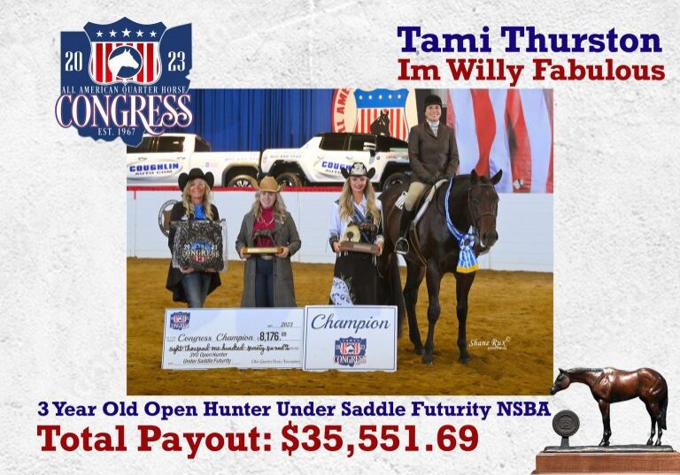 Equestrian champions posing with awards