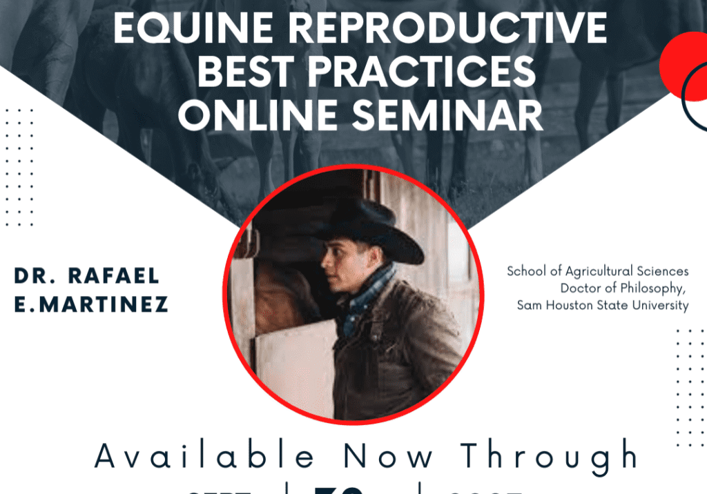 Seminar poster featuring cowboy and horses