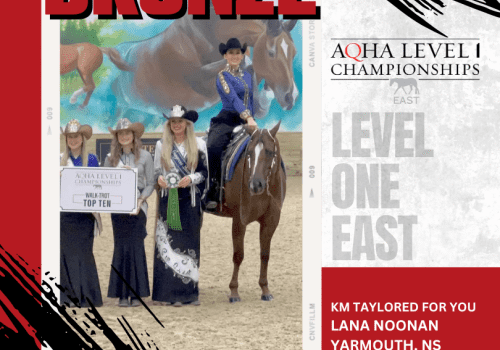 Horse rider with award and supporters